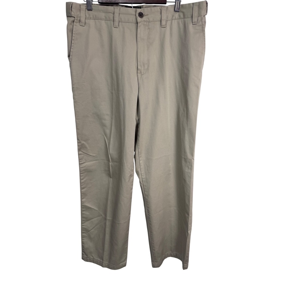 Eddie Bauer 36 Tan Chino Pants Women's Relaxed Fit Wrinkle Resistant
